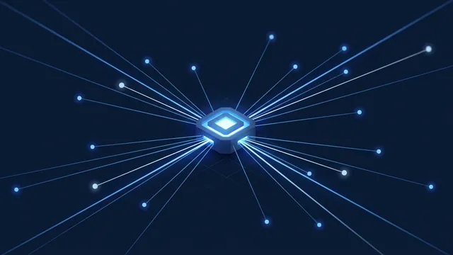 A network node with many bright links radiating out