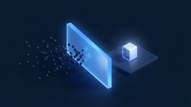 A wall of blue light deflecting a storm of particles